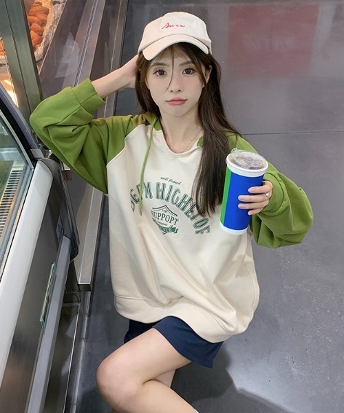 GEMEDA(ジェメダ)の「ラグランロゴTシャツ(Tシャツ/カットソー・レディース・ブラック/ベージュ/グリーン・M)」の20枚目の写真