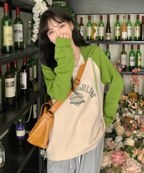 GEMEDA(ジェメダ)の「ラグランロゴTシャツ(Tシャツ/カットソー・レディース・ブラック/ベージュ/グリーン・M)」の17枚目の写真