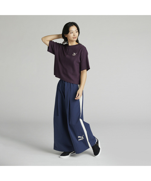 PUMA（プーマ）の「PUMA プーマ ウィメンズ CLASSICS リブ リラックス 半袖 Tシャツ（Tシャツ/カットソー・レディース・パープル/ブラック/グリーン・X-LARGE/LARGE/MEDIUM/SMALL）」の17枚目の写真