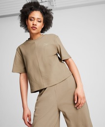 PUMA プーマ ウィメンズ CLASSICS リブ リラックス 半袖 Tシャツ