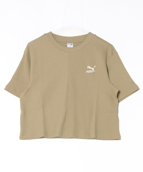 PUMA（プーマ）の「PUMA プーマ ウィメンズ CLASSICS リブ リラックス 半袖 Tシャツ（Tシャツ/カットソー・レディース・パープル/ブラック/グリーン・X-LARGE/LARGE/MEDIUM/SMALL）」の13枚目の写真