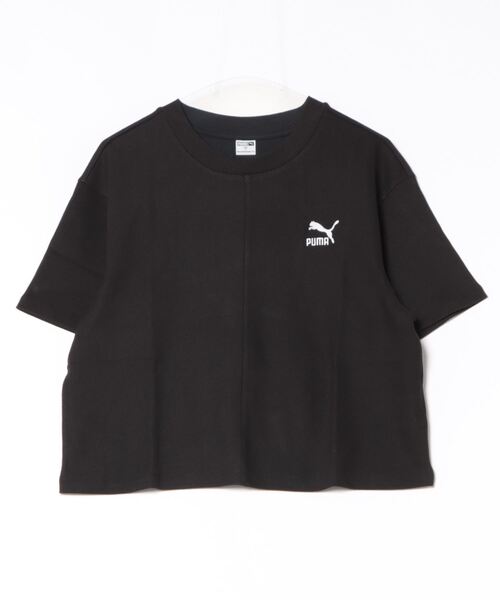 PUMA（プーマ）の「PUMA プーマ ウィメンズ CLASSICS リブ リラックス 半袖 Tシャツ（Tシャツ/カットソー・レディース・パープル/ブラック/グリーン・X-LARGE/LARGE/MEDIUM/SMALL）」の8枚目の写真