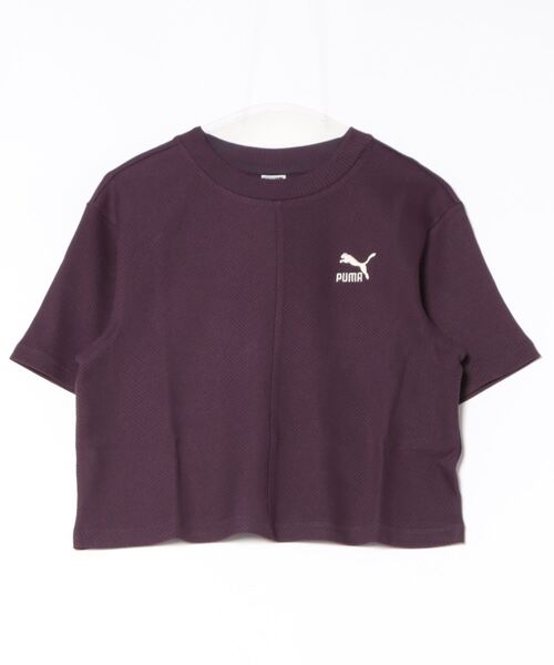 PUMA（プーマ）の「PUMA プーマ ウィメンズ CLASSICS リブ リラックス 半袖 Tシャツ（Tシャツ/カットソー・レディース・パープル/ブラック/グリーン・X-LARGE/LARGE/MEDIUM/SMALL）」の14枚目の写真