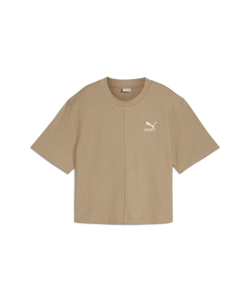 PUMA（プーマ）の「PUMA プーマ ウィメンズ CLASSICS リブ リラックス 半袖 Tシャツ（Tシャツ/カットソー・レディース・パープル/ブラック/グリーン・X-LARGE/LARGE/MEDIUM/SMALL）」の11枚目の写真