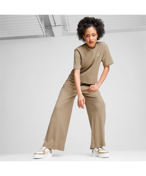 PUMA（プーマ）の「PUMA プーマ ウィメンズ CLASSICS リブ リラックス 半袖 Tシャツ（Tシャツ/カットソー・レディース・パープル/ブラック/グリーン・X-LARGE/LARGE/MEDIUM/SMALL）」の10枚目の写真