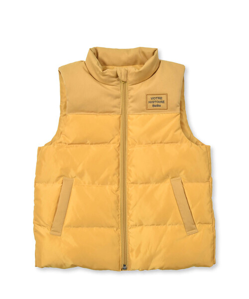 BeBe（ベベ）の「タフタ×ツイル切り替えハイネックダウンベスト(90~150cm)（ダウンベスト・キッズ・ネイビー/イエロー・110cm/100cm/120cm/90cm/150cm/130cm/140cm）」の11枚目の写真