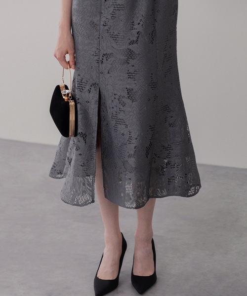 Leja（レジャ）の「【LEJA】2WAYパールシアーボレロ花柄マーメイドフレ