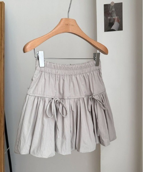 WEGO（ウィゴー）の「WEGO/リボンバルーンスカートパンツ付き（スカート・レディース・ブラック/グレー/ホワイト・MEDIUM/SMALL）」の13枚目の写真