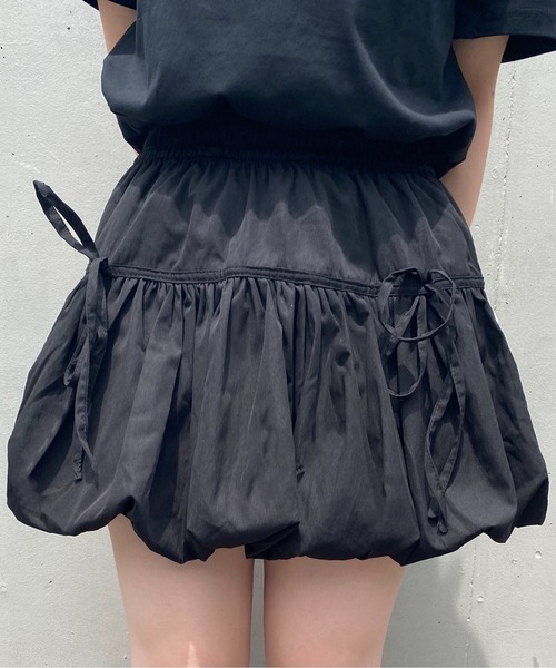 WEGO（ウィゴー）の「WEGO/リボンバルーンスカートパンツ付き（スカート・レディース・ブラック/グレー/ホワイト・MEDIUM/SMALL）」の15枚目の写真