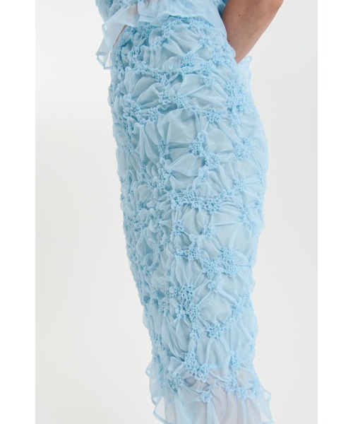 CECILIE BAHNSEN(セシリー バンセン)の「PENCIL SKIRT WITH LONG LINING DETAIL(スカート・レディース・ブルー・8)」の4枚目の写真