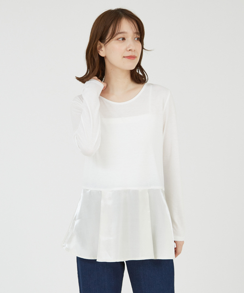 abahouse mavie（アバハウスマヴィ）の「裾切替えレイヤードインナー（Tシャツ/カットソー・レディース・ブラック系その他/グレー/ホワイト系その他2/ホワイト系その他/ホワイト系その他3・フリー）」の10枚目の写真