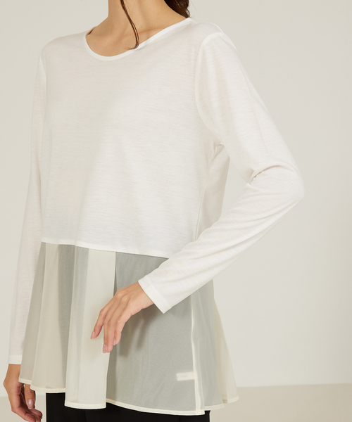 abahouse mavie（アバハウスマヴィ）の「裾切替えレイヤードインナー（Tシャツ/カットソー・レディース・ブラック系その他/グレー/ホワイト系その他2/ホワイト系その他/ホワイト系その他3・フリー）」の19枚目の写真
