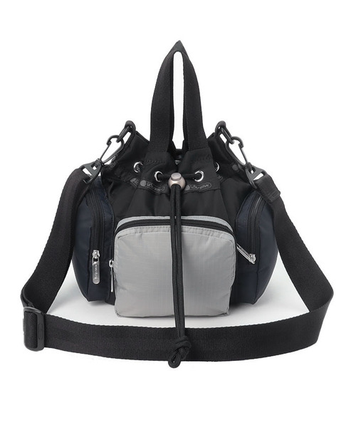 人気★LeSportsac CONV DRAWSTRING CROSSBODY★巾着型ショルダー CONV DRAWSTRING CROSSBODYティール/ヴィヴィッド/フューシャ CB