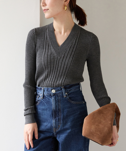 スローブイエナ　Vネックスウェットプルオーバー スローブイエナ Vネックスウェットプルオーバー スローブ イエナ