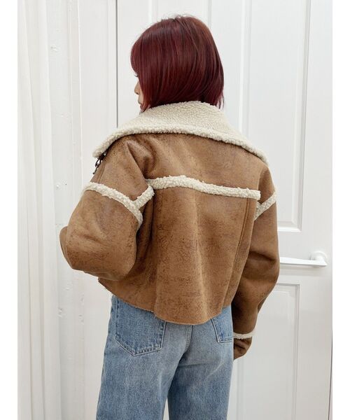 EVRIS（エヴリス）の「ショートボアブルゾン（ブルゾン・レディース・ブラック/ブルー/ブラウン・FREE）」の16枚目の写真