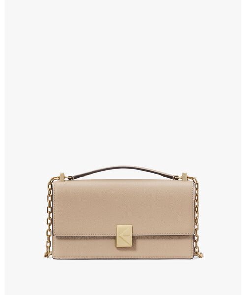 【極美品】【MCM 】ミリーフラップ クロスボディチェーンバッグ ローズゴールド デコ ミニ フラップ チェーン クロスボディ（ショルダーバッグ）｜kate