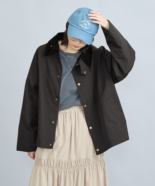 coen（コーエン）の「コーデュロイカラーハンティングジャケット（ミリタリージャケット・レディース・ブラック/オリーブ・M/L）」の15枚目の写真