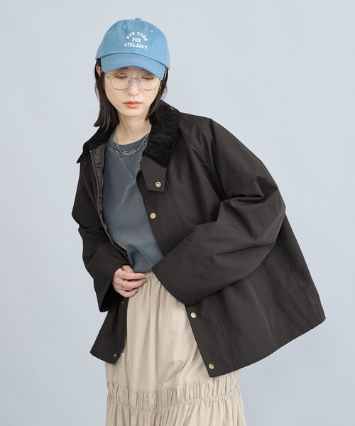 coen（コーエン）の「コーデュロイカラーハンティングジャケット（ミリタリージャケット・レディース・ブラック/オリーブ・M/L）」の17枚目の写真