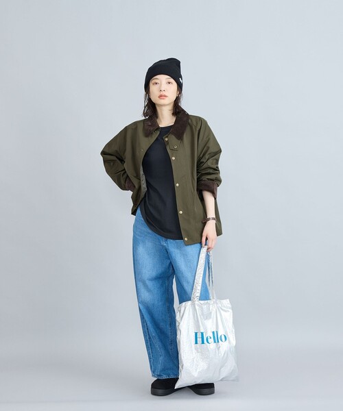 coen（コーエン）の「コーデュロイカラーハンティングジャケット（ミリタリージャケット・レディース・ブラック/オリーブ・M/L）」の3枚目の写真