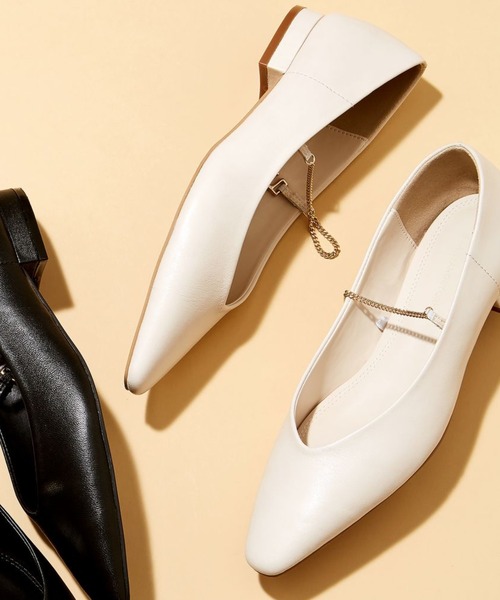 BARNYARDSTORM（バンヤードストーム）の「BARNYARDSTORM / チェーン付きフラットシューズ（パンプス・レディース・ブラック/ベージュ系その他2・38/37/36）」の11枚目の写真