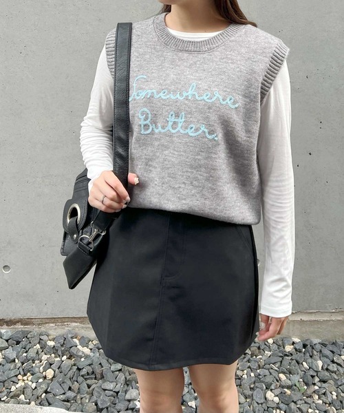 frunco(フランコ)の「【ZOZO限定】ロゴ刺繍ニットベスト(ベスト・レディース・ブルー/グレー/ホワイト・FREE)」の8枚目の写真