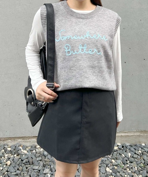 frunco(フランコ)の「【ZOZO限定】ロゴ刺繍ニットベスト(ベスト・レディース・ブルー/グレー/ホワイト・FREE)」の9枚目の写真