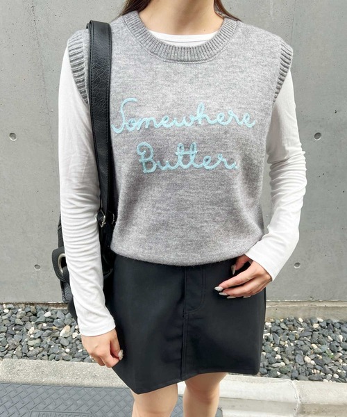 新品♡formo♡フォルモ♡チェックベスト♡for formo TULLE VEST(F GREY): TOPSjosemoon