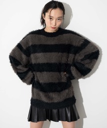 WEGO | WEGO/【24年秋冬新作】フェザーボーダープルオーバー(ニット/セーター)