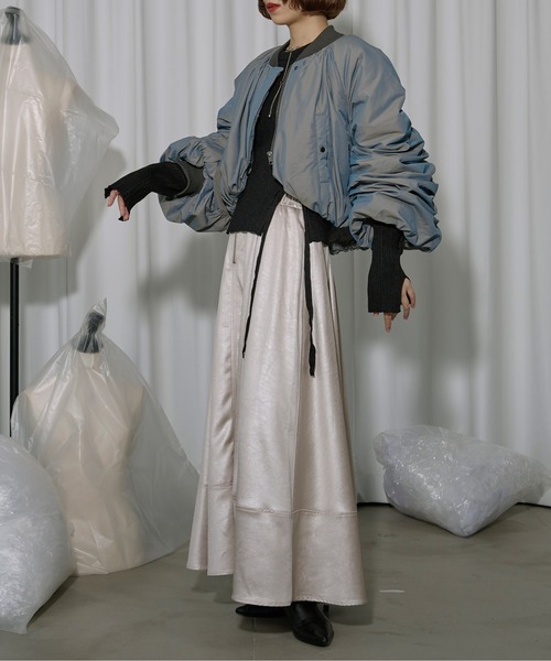 Ezick(エジック)の「Too ribbon レースアップリブニット(ニット/セーター・レディース・アイボリー/ブラック/グレー・FREE)」の19枚目の写真