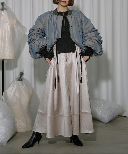 Ezick(エジック)の「Too ribbon レースアップリブニット(ニット/セーター・レディース・アイボリー/ブラック/グレー・FREE)」の20枚目の写真