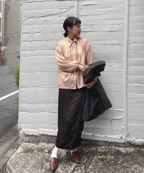 ENIM BY VICKY(エニムバイビッキー)の「2wayメタリックシャツブラウス《手洗い可能》(シャツ/ブラウス・レディース・ブラック/ピンク・M)」の17枚目の写真