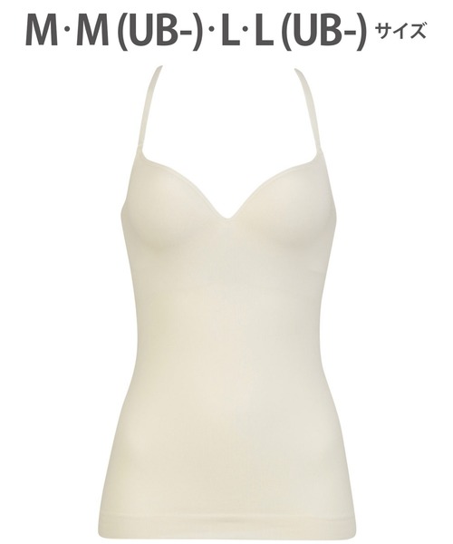 GOCOCi（ゴコチ）の「「GOCOCi ゴコチ」　カップ付きインナー（インナーウェア/肌着・レディース・ベージュ/ブラック/ライトピンク/アイボリー/ブルー/グリーン・M/L(UB-)/L/M(UB-)）」の2枚目の写真