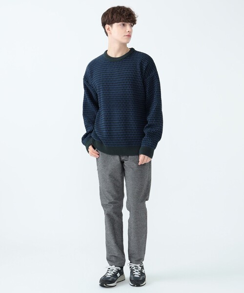 BEAMS HEART(ビームスハート)の「ポップコーン編み クルーネック ニット(ニット/セーター・メンズ・ネイビー/ブラック・SMALL/MEDIUM/LARGE)」の7枚目の写真