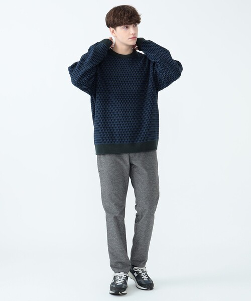 BEAMS HEART(ビームスハート)の「ポップコーン編み クルーネック ニット(ニット/セーター・メンズ・ネイビー/ブラック・SMALL/MEDIUM/LARGE)」の8枚目の写真