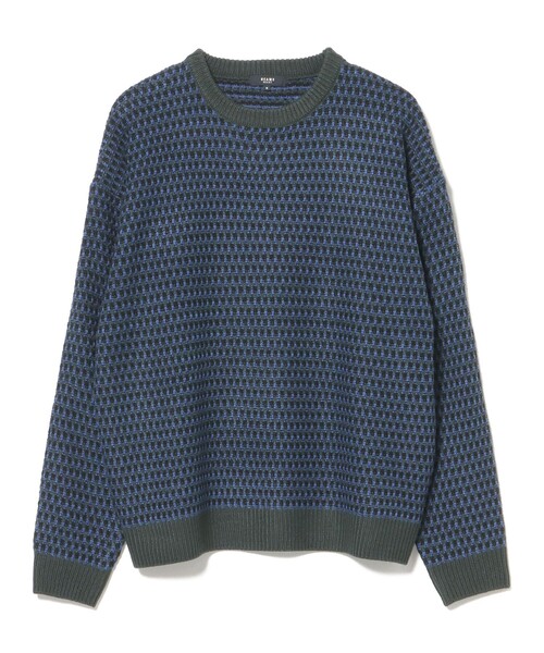 BEAMS HEART(ビームスハート)の「ポップコーン編み クルーネック ニット(ニット/セーター・メンズ・ネイビー/ブラック・SMALL/MEDIUM/LARGE)」の18枚目の写真