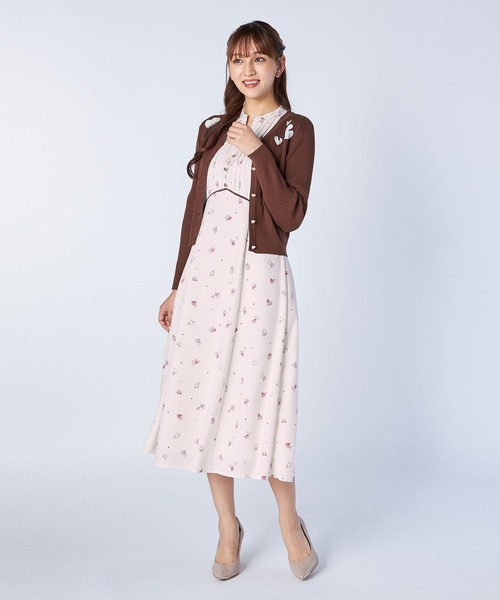 LAISSE PASSE（レッセパッセ）の「ハートモチーフリブカーディガン