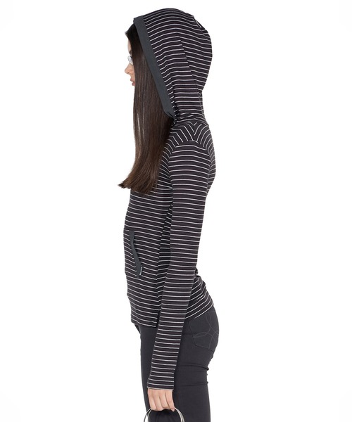 SCULPTOR Stripe Hoodie Tee/ストライプフーディT