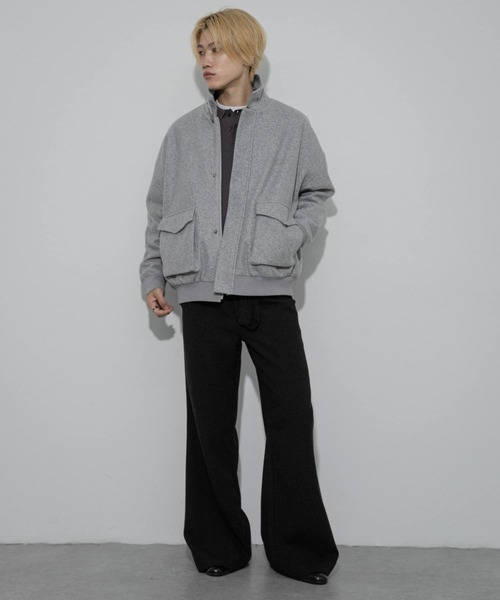 SENSE OF PLACE by URBAN RESEARCH（センスオブプレイスバイアーバンリサーチ）の「『ユニセックス』『UR TECH』カットメルトンブルゾン（ブルゾン・メンズ・ライトグレー/ダークブラウン/ブラック・MEDIUM/LARGE）」の18枚目の写真