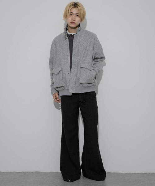 SENSE OF PLACE by URBAN RESEARCH（センスオブプレイスバイアーバンリサーチ）の「『ユニセックス』『UR TECH』カットメルトンブルゾン（ブルゾン・メンズ・ライトグレー/ダークブラウン/ブラック・MEDIUM/LARGE）」の19枚目の写真