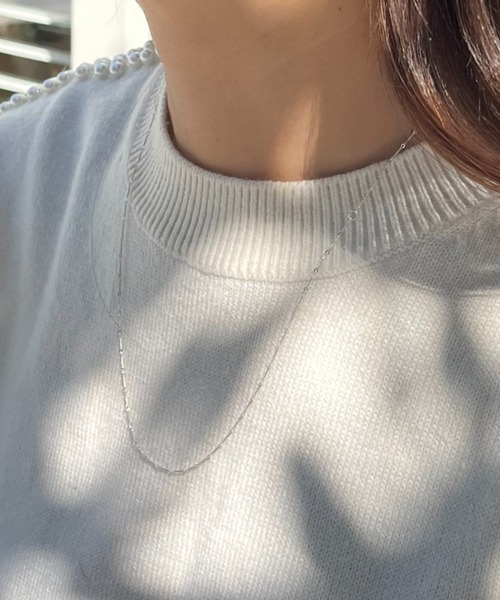 silver925 × ciite' (シルバーキューニーゴシーテ)の「【silver925】delicate chain necklace(ネックレス・レディース・ゴールド/シルバー・FREE)」の2枚目の写真