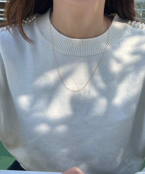 silver925 × ciite' (シルバーキューニーゴシーテ)の「【silver925】delicate chain necklace(ネックレス・レディース・ゴールド/シルバー・FREE)」の3枚目の写真