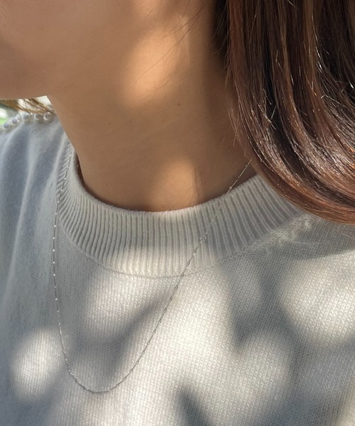 silver925 × ciite' (シルバーキューニーゴシーテ)の「【silver925】delicate chain necklace(ネックレス・レディース・ゴールド/シルバー・FREE)」の5枚目の写真