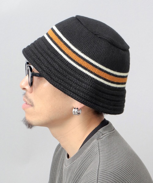 最終値下げ！プラダ バケットハット 黒 ニット ニット バケットハット PRADA(プラダ) 帽子(レディース) - 海外