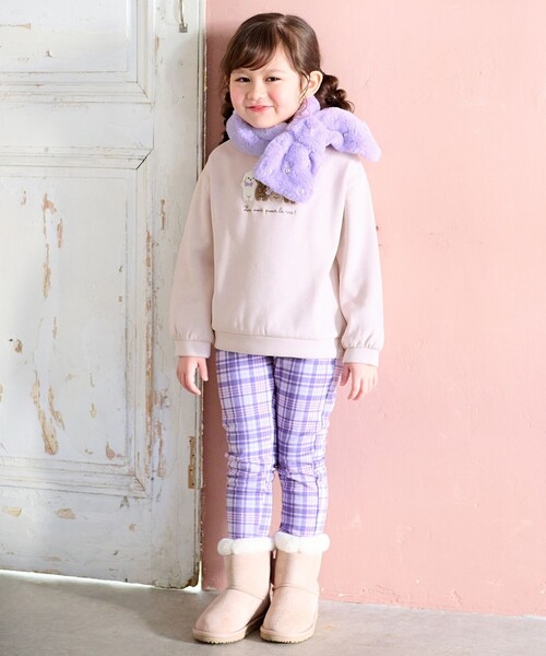 ANY（エニィ）の「7days裏シャギー総柄パンツ（その他パンツ・キッズ・ライラック系3/アイボリー系5/ネイビー系5/ピンク系5/サックスブルー系5・90/100/110/130/120）」の21枚目の写真