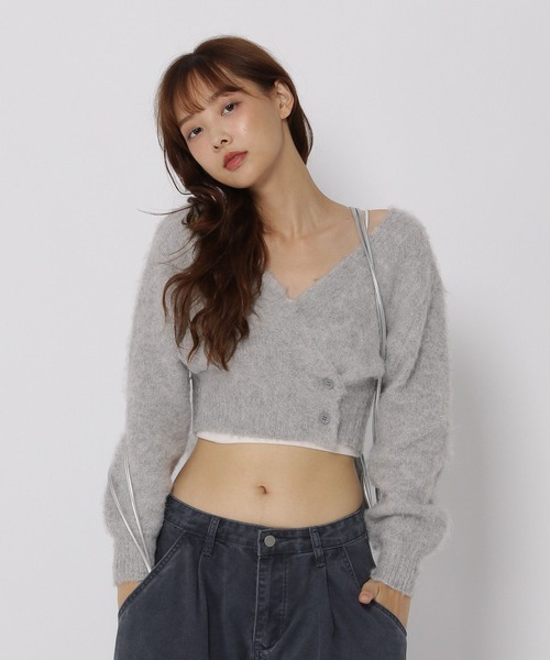 3.3 Field Trip （3.3フィールドトリップ）の「3.3 Field Trip／2WAYカーデ（カーディガン/ボレロ・レディース・オレンジ/ブルー/グレー・FREE）」の2枚目の写真