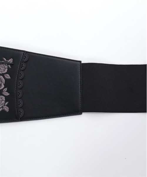 axes femme(アクシーズファム)の「ローズ刺繍コルセットベルト(ベルト・レディース・ダークブラウン/ブラック・FREE)」の7枚目の写真