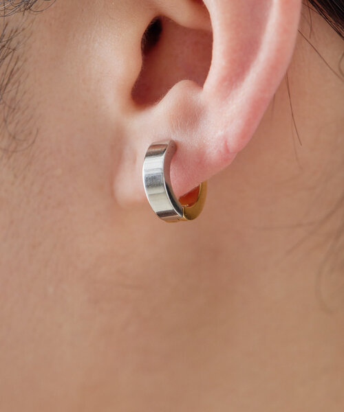ear PAPILLONNER(イアパピヨネ)の「《金属アレルギー対応/ステンレス》バイカラーイヤリング(イヤリング・レディース・シルバー/ゴールド・FREE)」の7枚目の写真
