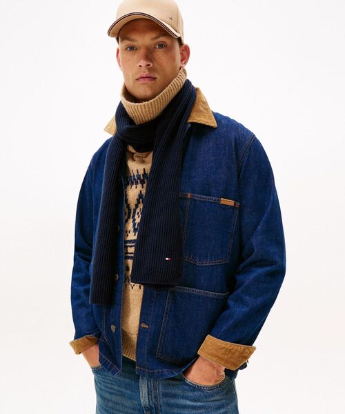 TOMMY HILFIGER（トミーヒルフィガー）の「フラッグピマコットンカシミヤストール（ストール/ショール・メンズ・ベージュ/ピンク/ブラック/グレー/ワイン系1/ベージュ系その他/ネイビー・FREE）」の19枚目の写真