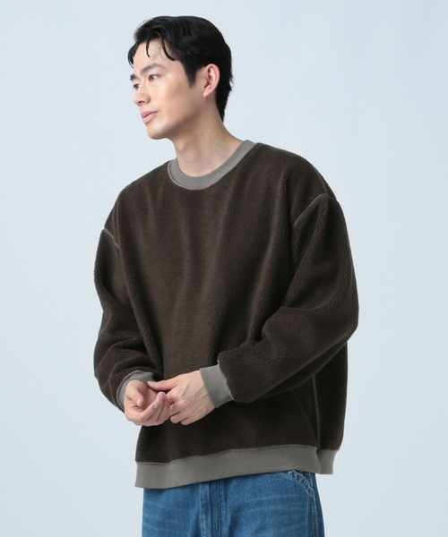 BAYFLOW（ベイフロー）の「リバーシブルスエードボアプルオーバー（Tシャツ/カットソー・メンズ・グレー/チャコールグレー/ホワイト/グリーン・SMALL/MEDIUM/LARGE）」の9枚目の写真