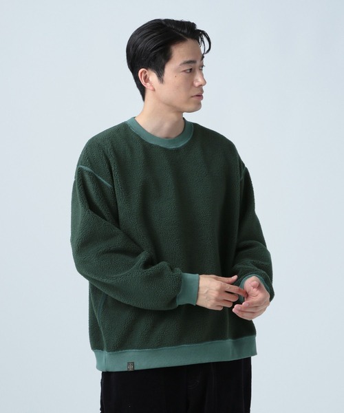 BAYFLOW（ベイフロー）の「リバーシブルスエードボアプルオーバー（Tシャツ/カットソー・メンズ・グレー/チャコールグレー/ホワイト/グリーン・SMALL/MEDIUM/LARGE）」の11枚目の写真